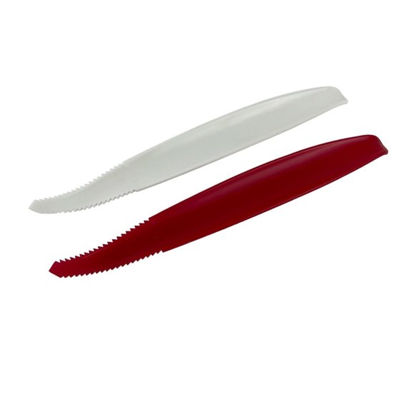 2x Tupperware Serrated Grapefruit Knife Lettuce Tomato Corer Scoop Red White - Picture 1 of 4